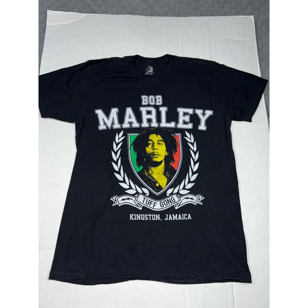Rootswear Bob Marley Tuff Gong T-Shirt Mens Medium Black Cotton Reggae Graphic